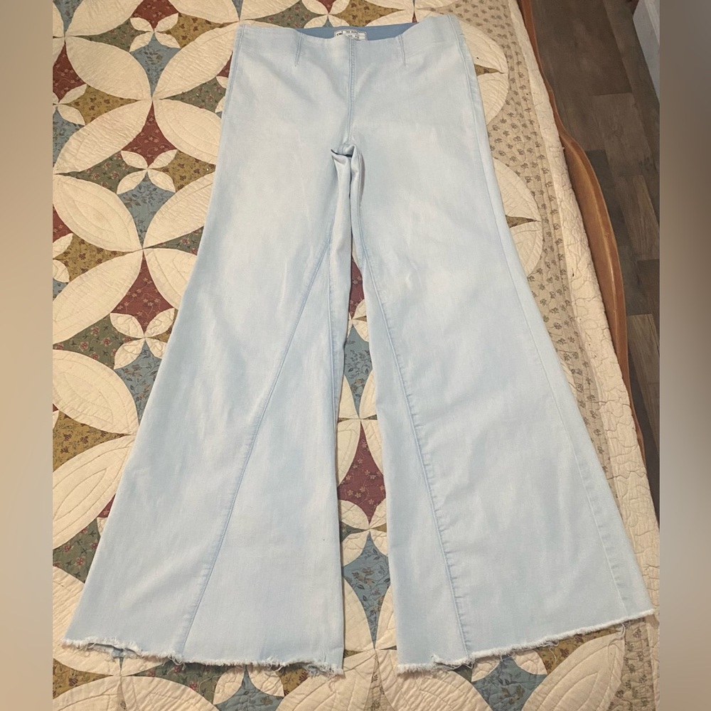 Free People Light Blue Flare Jeans